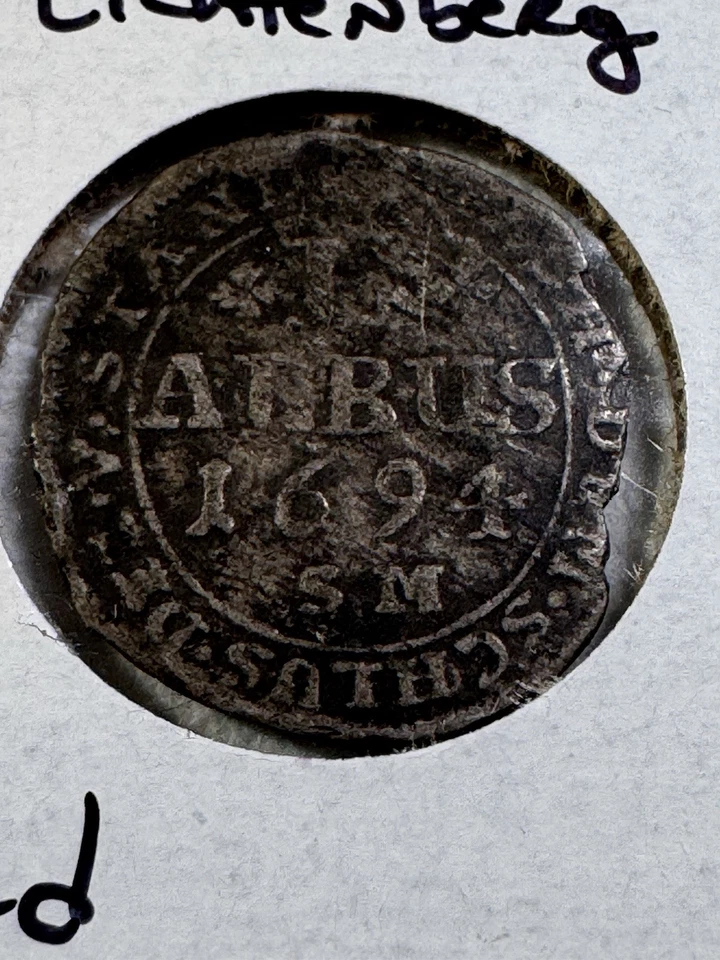 1694-SM German States Hanau-Lichtenberg 1 Albus Damaged - Image 1 of 4