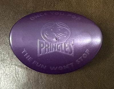 Vintage Pringles To Go Potato Chip Lunch box Travel Holder Purple 1990s - Image 1 of 4