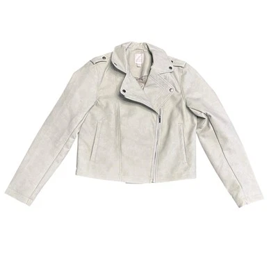 Chaqueta de motociclista LC Lauren Conrad para mujer S verde menta imitación cuero cremallera completa nueva sin etiquetas Foto 1 de 4