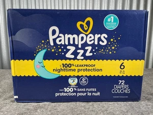 Pampers Swaddlers overnights Diapers Enormous Pack Size 6 - 72ct - New - Picture 1 of 4