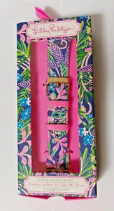 Lilly Pulitzer Leather Apple Watch Band Featured In HOW YOU LIKE ME PROWL NIB - Photo 1 sur 7