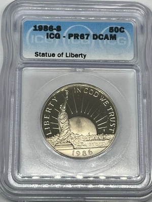 1986-S Statue of Liberty  50c ICG - PR67 DCAM - Image 1 of 4