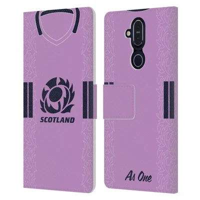 OFFICIAL SCOTLAND RUGBY 2022/23 CREST KIT LEATHER BOOK CASE FOR NOKIA PHONES - Image 1 of 4