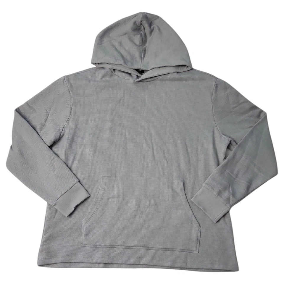 Express Men's Textured Hoodie Size S Small Drizzle Light Gray
