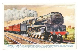 British Railways - heavy freight locomotive No. 92022 - c1950's postcard - Picture 1 of 2