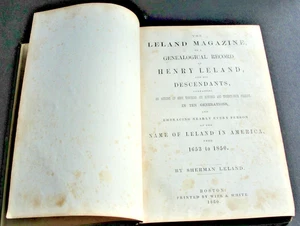 The Leland Magazine a Genealogical record from 1653 to 1850- Magazine 1850.RARE. - Picture 1 of 12
