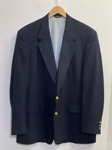 Vintage Jack Tournament Series Nicklaus 46L Gold Button Navy Hopsack Blazer Coat - Picture 1 of 12