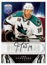 2009-10 UPPER DECK BE A PLAYER SIGNATURES JOE THORNTON AUTO SAN JOSE SHARKS