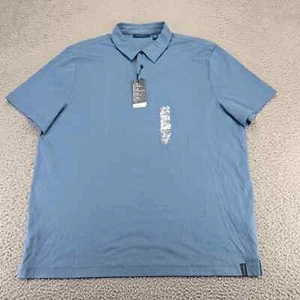 Perry Ellis Shirt Mens XL Blue Golf Polo Moisture Wicking Short Sleeve Cooling - Picture 1 of 11