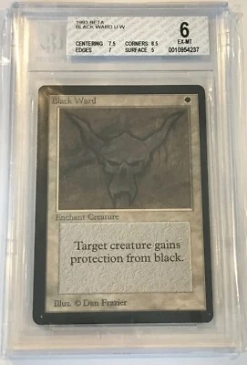 1993 MTG Beta BLACK WARD Graded BGS 6 EX-MT - Image 1 of 4