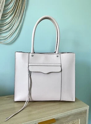 Rebecca Minkoff MAB Pale Pink Leather Large Tote Bag Handbag - Image 1 of 4