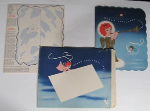 Vtg 1946 Merry Christmas Line Material Co. Booklet Cut Out Santas Workshop - Picture 1 of 17