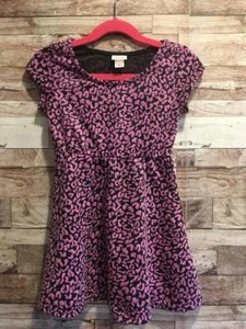 NWT XHILARATION KIDS GIRLS XS 4/5 CHEETAH PRINT DRESS / TUNIC TOP PURPLE BLACK  - Picture 1 of 2