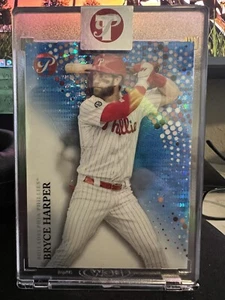 2022 Topps Pristine Bryce Harper Blue /75 Encased Refractor #96 Phillies - Picture 1 of 2