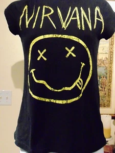 Nirvana Happy Face? Women's T- shirt Extra Small - Picture 1 of 3