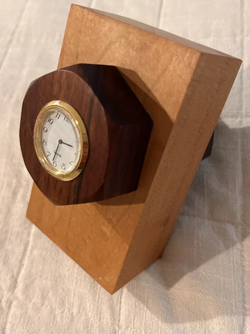 Unique Hexagon Wood Clock Sculpture Cover