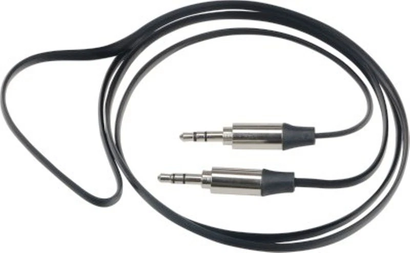 Premium Flat Aux Cable - Gold Plated 3.5mm Jack - Tangle-Free 1m - Image 1 of 1