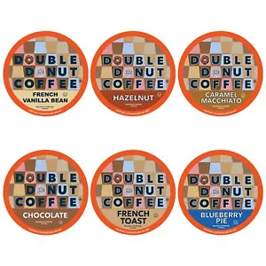 Flavored Coffee Pods Variety Pack 24 Count for Keurig K Cups Double Donut - Picture 1 of 7