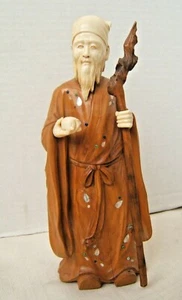 TALLA EN MADERA JAPONESA SHIBAYAMA SIGLO XIX MEIJI - Imagen 1 de 9