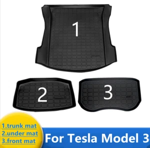 Alfombrilla del revestimiento de almacenamiento debajo de la carga maletero delantero Frunk para Tesla Model 3 2017-2023 - Imagen 1 de 8