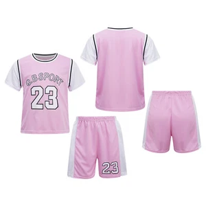 Kids Boys Set Contrast Color Suit Basketball Outfits Athletic Sportsuit Sport - Picture 1 of 48