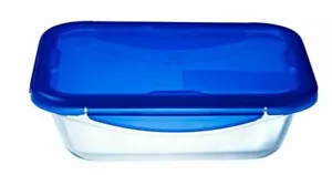 Pyrex Cook & Go Rectangular Container with Lid Medium 1.7L - Blue - Picture 1 of 4