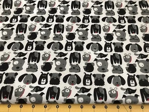 Dogs 18" X 41" Flannel fabric #1502a - Picture 1 of 1