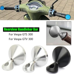 Rearview Handlebar Bar End Rear View Side Round Mirror For Vespa GTS 300 GTV 300 - Bild 1 von 16