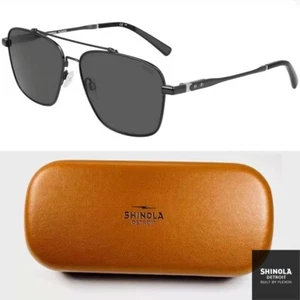 Shinola x Flexon Men's Aviator Sunglasses, Polarized, 'Runwell Navigator' NEW - Picture 1 of 7
