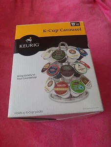 Keurig K Cup 27 Pod Chrome Spinning Carousel Countertop Holder - Picture 1 of 6