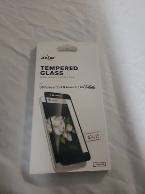 Zizo High Impact tempered glass screen protector lg fortune, LG aristo 3 tribute - Image 1 of 2