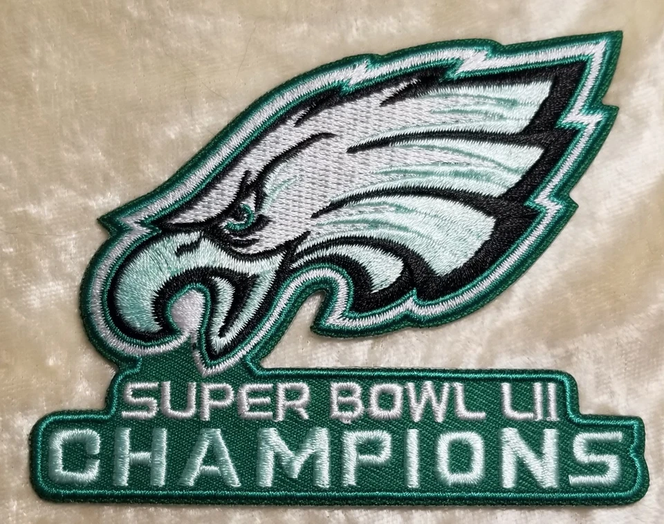 Philadelphia Eagles Super Bowl 52 LII Champions Iron On Patch Free Tracking!