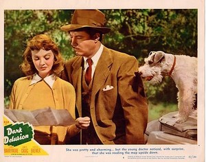LIONEL BARRYMORE JAMES CRAIG LUCILLE BREMER DARK DELUSION 11x14" LOBBY CARD 1307