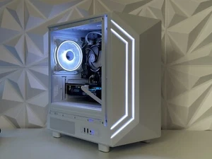 🚀White Gaming PC Ryzen 5 5600X, RTX 5060 TI, 16GB RAM, 1TB NVME, Wi-Fi & BT 🔥 - Picture 1 of 10