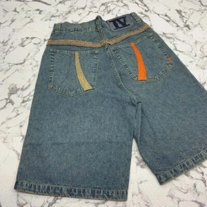 Herren Vokal by Nelly mittelblau | Vintage | Weizen | orange Denim Shorts neu mit Etikett - Bild 1 von 7