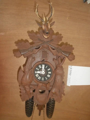 German made Schmeckenbecher. Linden Wood Hunter 8 Day Cuckoo Clock CK3262 Cover