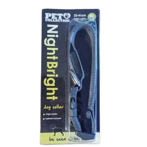light up dog collar 3 Light Modes 33-41cm - Picture 1 of 5
