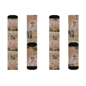 funny CUTE natural FOX Socks Mother's day - Picture 1 of 9