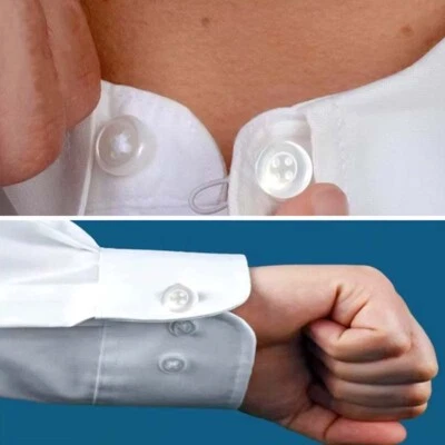 10 Plastic Collar Extenders Neck Extender for Expansion of Men Women Shirt Dress - Image 1 of 4