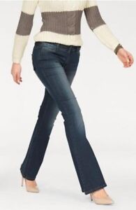 Arizona Schlaghose Jeans Bootcut Flare K-Gr.18-19 Damen Blau Heavy Stretch Denim