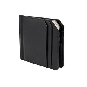 Montblanc Urban Spirit Black Leather Men's Wallet 6CC With Money Clip #124092 - Picture 1 of 4
