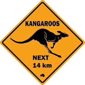 Aufkleber Aufkleber Vinyl Auto Straßenschild Australien Känguru Next Plate - Bild 1 von 1