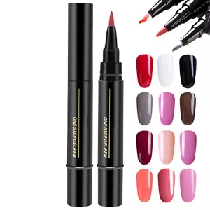 Gel Polish Nail Pen One Step Gel Varnish Hybrid Base Coat Special Design Pencil - Picture 1 of 17