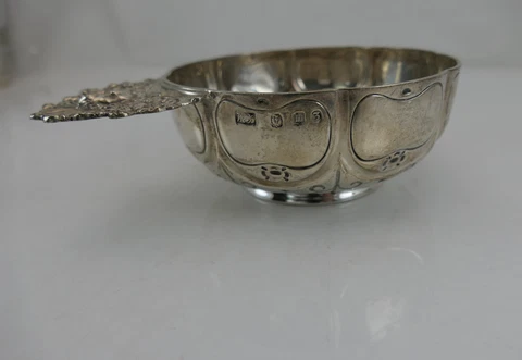 Super Scottish Sterling Silver Porringer  Edinburgh ca-1905 No Mono Cover