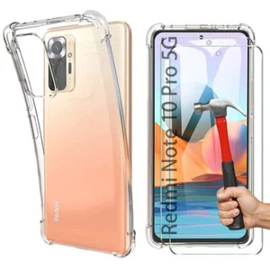 Coque pour Redmi 10 9 8 Note 10 Pro 9s 8T Protection Transparente + Verre Trempé - Photo 1/10