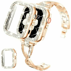 Funda con correa Bling iWatch para Apple Watch Band Series 10 9 8 7 6 5 4 SE 40/42/44 mm - Imagen 1 de 35