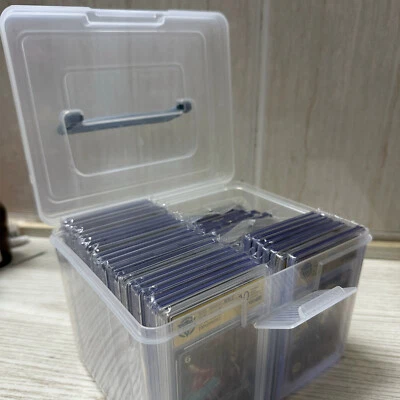 Cards Storage Box with Dividers for PSA BGS Graded Cards For Sports Games Cards - Image 1 of 4