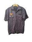 Hard Rock Cafe Mens Medium Short Sleeve Shirt Gray Button Up Shirt #34