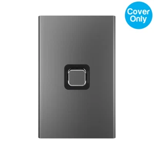 Clipsal Iconic Styl 1 Gang Switch Skin Silver Shadow | S3041C-SH - Picture 1 of 1