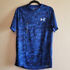 Small Mens Under Armour Blue Camo Loose Fit T-Shirt 